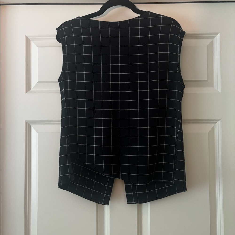 DREW (Gemma) Black and White Checkered Top